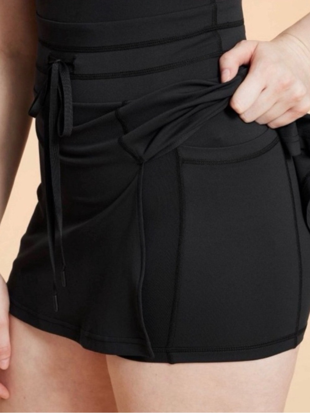 NWT M Blogilates Game Set Match Dress - Skort Built in Shorts - Athletic - Black - Picture 3 of 14
